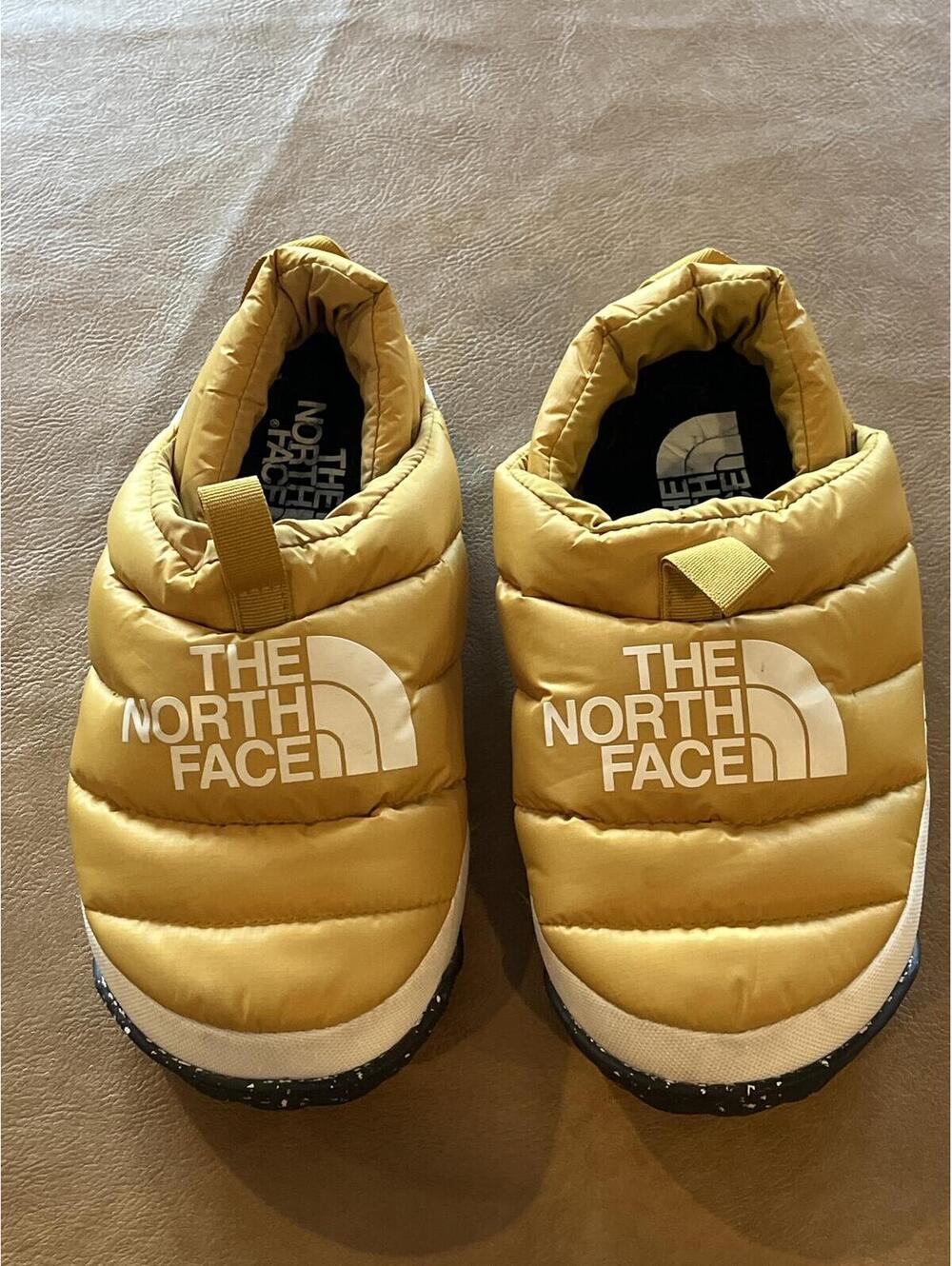 The North Face Nuptse Mules Slippers Mustard Yellow Gold (Women’s 5)